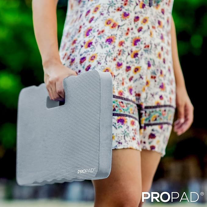 Thick Kneeling Pad, Garden Kneeler for Gardening, Bath Kneeler for Baby Bath, Kneeling Mat for Exercise & Yoga, Knee Pad for Work, Floor Foam Pad, Extra Large (XL) 18 x 11 x 1.5 Inches, Gray