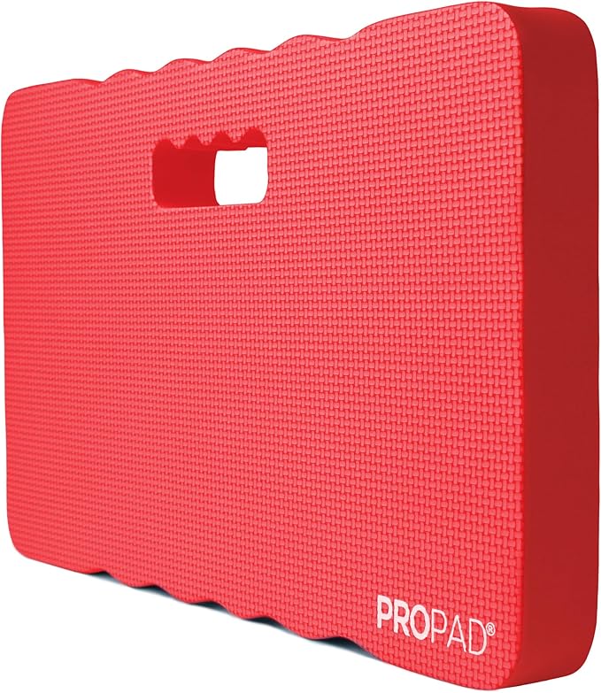 Thick Kneeling Pad, Garden Kneeler for Gardening, Bath Kneeler for Baby Bath, Kneeling Mat for Exercise & Yoga, Knee Pad for Work, Floor Foam Pad, Extra Large (XL) 18 x 11 x 1.5 Inches, Red