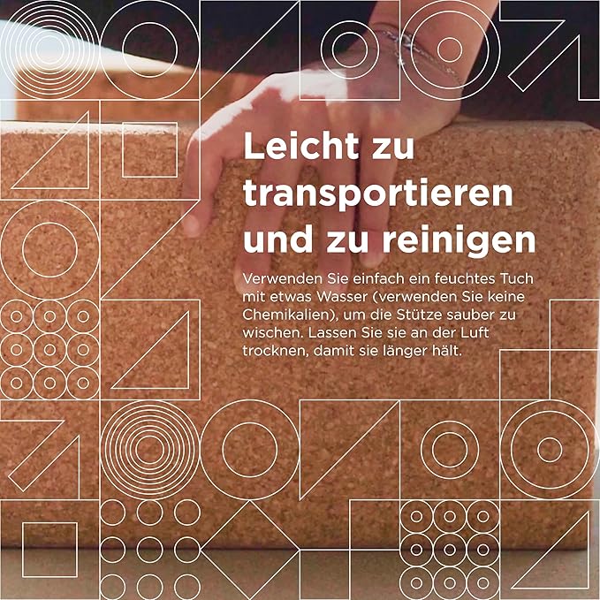 Go4Cork Cork Yoga Block for Yoga, Pilates & Meditation | Non-Slip, Hypoallergenic, Sustainable, Non-Toxic Yoga Block