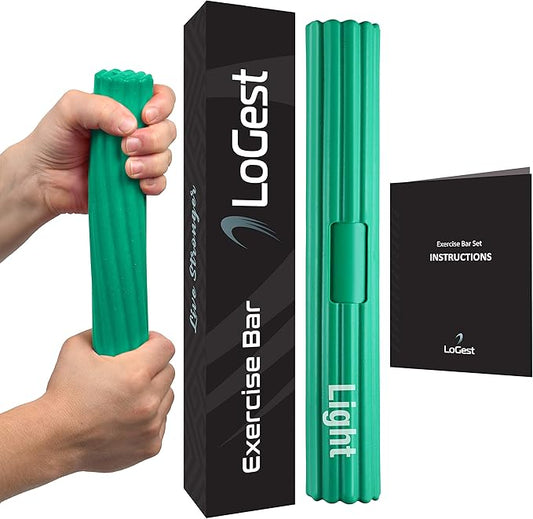 Logest Twist Hand Exerciser Bars for Physical Therapy - Relieves Tendonitis Pain & Improve Grip Strength - Tennis Elbow, Golfer's Elbow, Tendonitis, Wrist, Forearms Pain Relief Hand Therapy Bar
