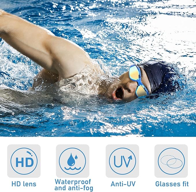Konohan 10 Pack Swim Goggles Bulk for Kids adult Pool Goggles Anti Fog Silicone No Leak Swimming Glasses for Men Women Youth