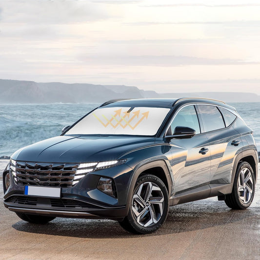 Sun Shade for Tucson Windshield Sunshades for 2016-2020 2021 Tucson for Hyundai Windshield Cover Foldable Front Window Shields 240T Silver Coating Protector Sun Visor Blocks UV Rays Car Accessories