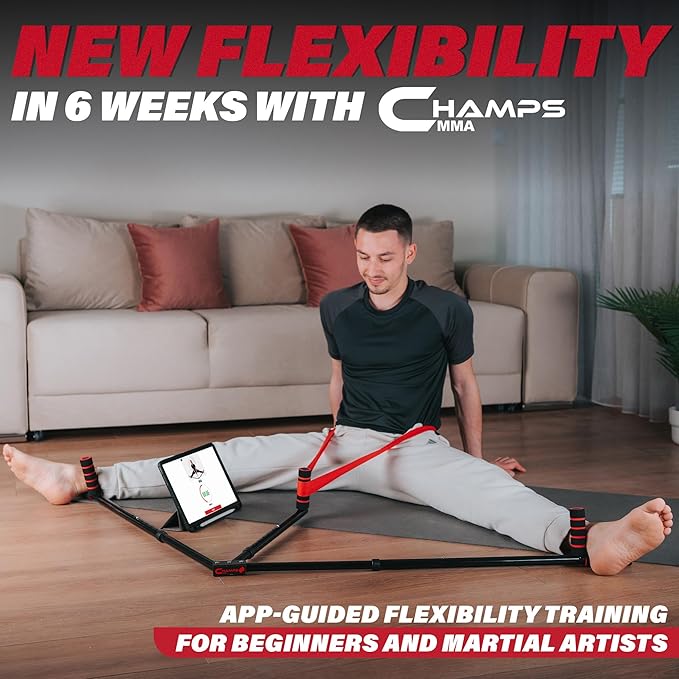 Split Machine for Flexibility with Trainer APP – Adjustable 3 Bar Leg Stretcher to Boosts Range of Motion, Leg and Groin Flexibility with Split Stretcher Machine Timer, for Martial Arts, MMA, Yoga