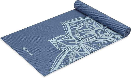 Gaiam Yoga Mat - Premium 5mm Print Thick Non Slip Exercise & Fitness Mat for All Types of Yoga, Pilates & Floor Workouts (68" x 24" x 5mm)