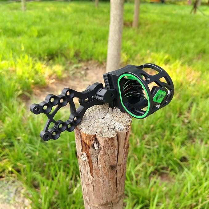 5 Pin Archery Bow Sight 0.019" Optical Fiber Compound Bow Sight Micro Adjustable Archery Sight for Right & Left Hand