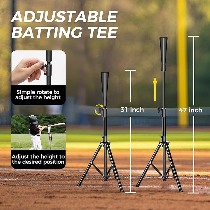 7x7 FT Baseball Net for Batting Pitching Hitting, with Strike Zone, Softball Net for Batting and Pitching, Baseball Practice Training Equipment for Kids Adult Youth