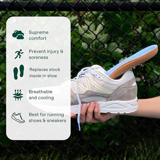 Fulton Men's Shock Absorbing Insoles with High Impact Arch Support - Custom Molding Cork Inserts Alleviate Plantar Fasciitis & Foot Fatigue- Athletic Running Insoles for Men (Men's Size 11.5-12)