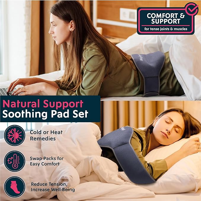 Magic Gel Ice Packs for Injuries Reusable - 2X Ice Pack for Back - Soft Compress for Hot or Cold Therapy - Lower Back Support - Soft Pad for Lower Lumbar, Sciatica, Tailbone