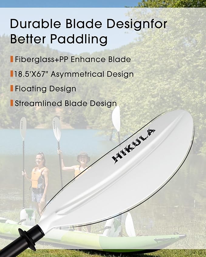 Kayak Paddle Aluminum Shaft Paddle with Nylon Blades, Floating Adjustable Kayaking Oars, 3 Piece, 220-240cm/86-94 Inches,Black/Rose/Teal/Black/Orange/Grey