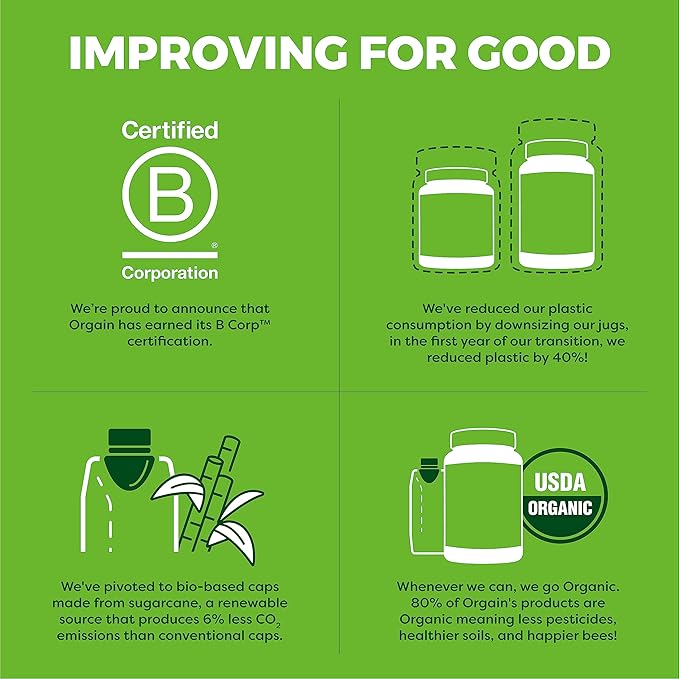 Orgain Hydrolyzed Collagen Peptides Powder For Women & Men, Chocolate, 20g Grass Fed Collagen - Hair, Skin, Nail, & Joint Support Supplement, Paleo & Keto, Non-GMO, Type I and III, 1lb