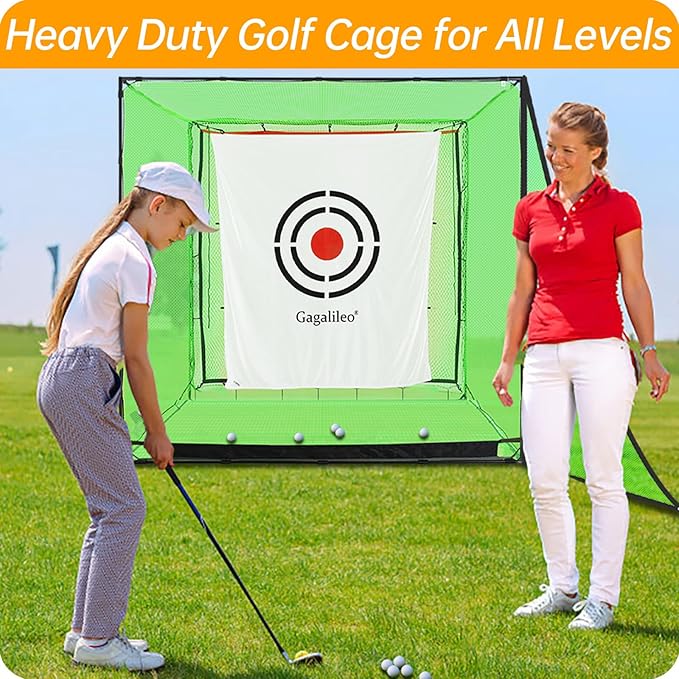 Golf Practice Hitting Nets for Backyard Driving Indoor Use Heavy Duty Practice Golf Driving Nets for Backyard Premium Portable Golf Impact Nets Cages with Frame