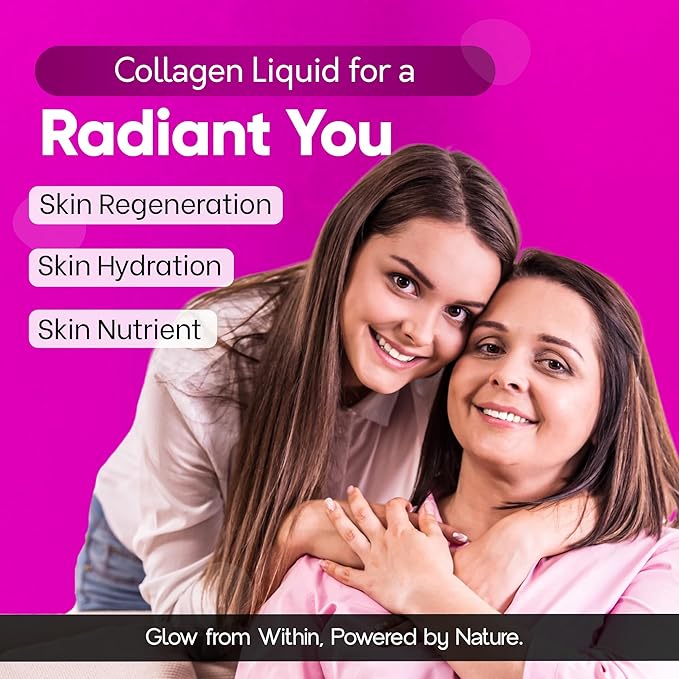 Liquid Collagen Peptide Drink - 10000mg Hydrolyzed Marine Collagen Peptides with Vitamin C, Premium Blend, Promote Healthy Hair Skin Nails Joints Bones, (1 Box, 10 Bottles)