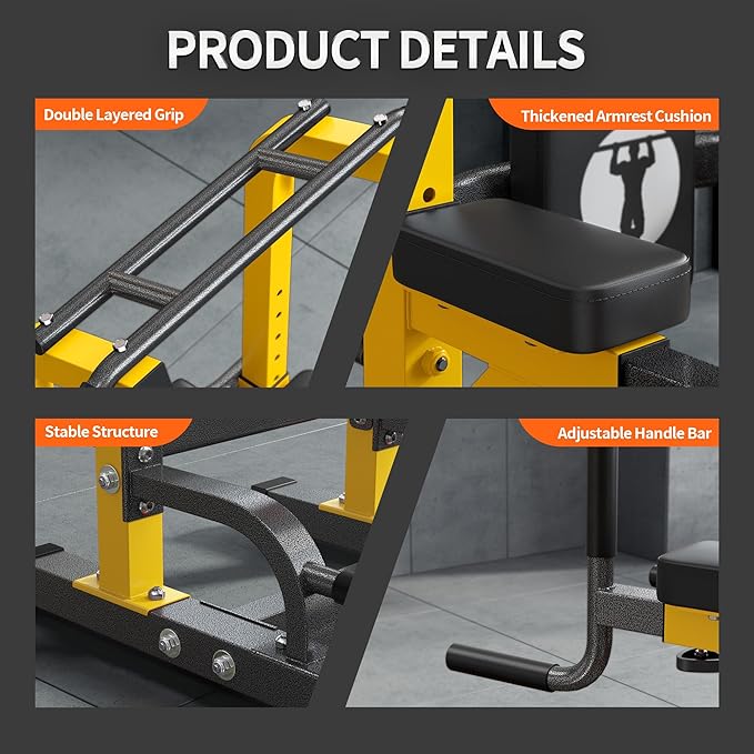 sogesfurniture Adjustable Dip Stands Assistive Trainer for Home Gym - 10-Level Height Wall-Saving Pull Up Bar, Dual Training Stands for Dip Push Up & Core Workout, Heavy Duty Steel Frame