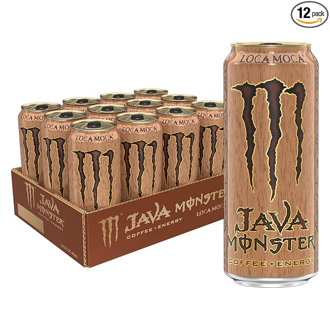 Java Monster Loca Moca, Coffee + Energy Drink, 15 Ounce (Pack of 12)