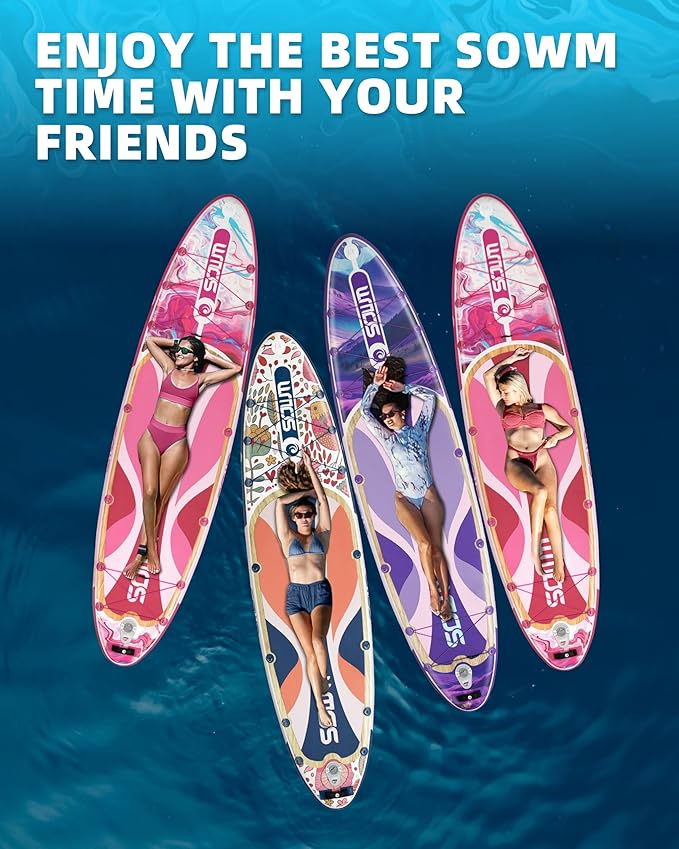 Inflatable Paddle Boards 11'x33'', Stand Up SUP Paddle Board Inflatable for Adults Youth, Extre Wide & Non-Slip Sup of All Skill Levels