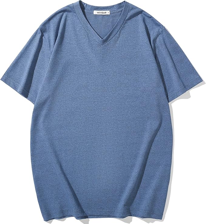 VEIISAR Premium V Neck T Shirts for Men - Modern Fitted Tees Vneck Undershirts