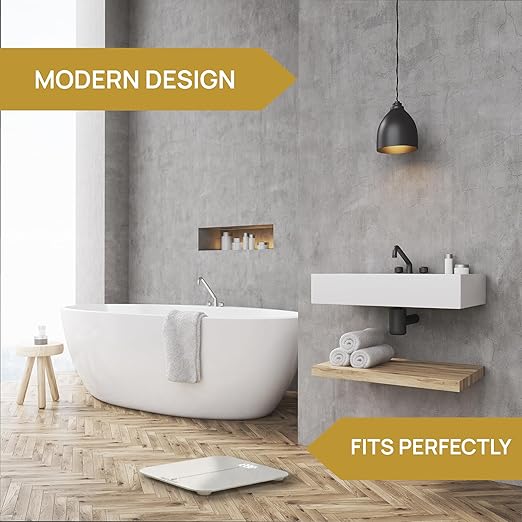 INEVIFIT Premium Bathroom Scale, Highly Accurate Digital Bathroom Body Scale, Precisely Measures Weight up to 400 lbs