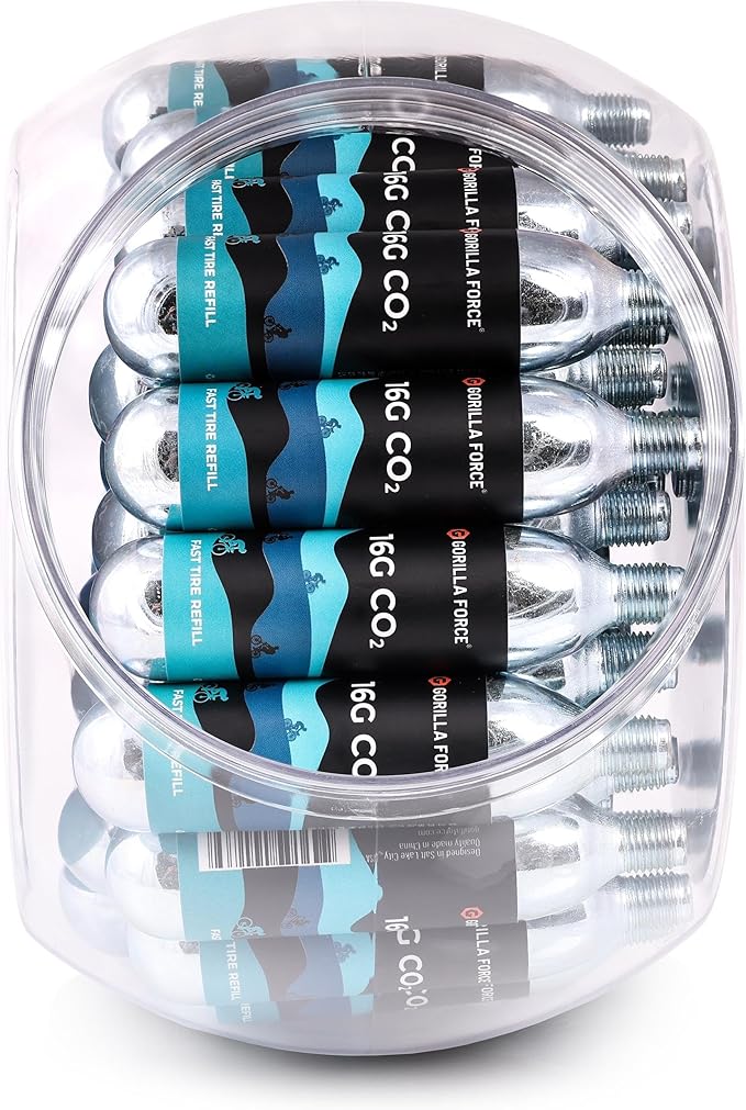 Threaded CO2 Cartridges, 16g for Bike Tire Inflators