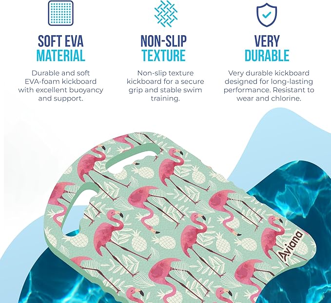 Junior Kickboard Buoy for Youth Children & Toddlers Swimming Aid & Exercise Training Board for Kids to Learn to Swim with Kick Boards in Pool BPA Free