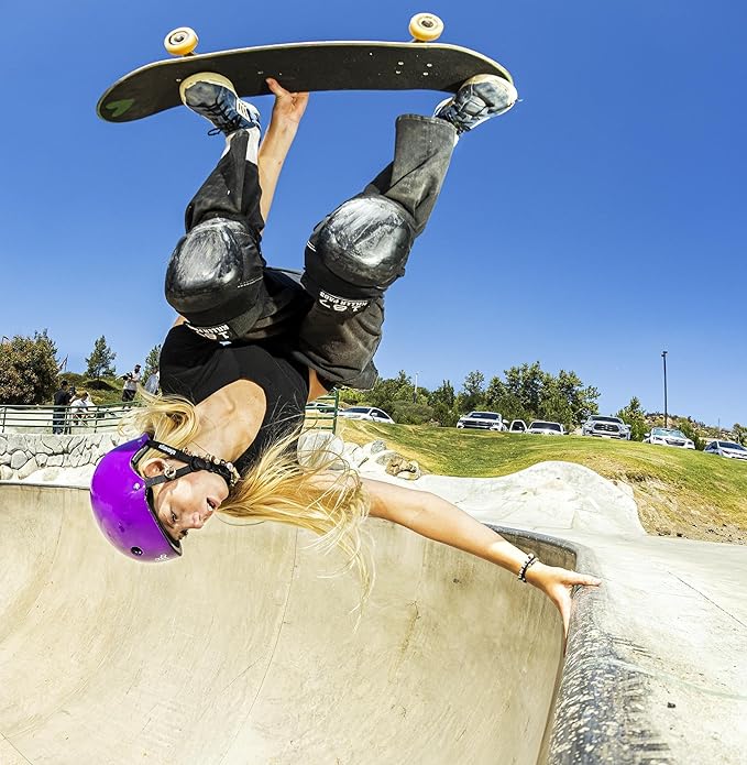 Triple Eight Deep Cover Helmet - Ideal for Skateboarding, Bicycling, BMX, and Roller Skating