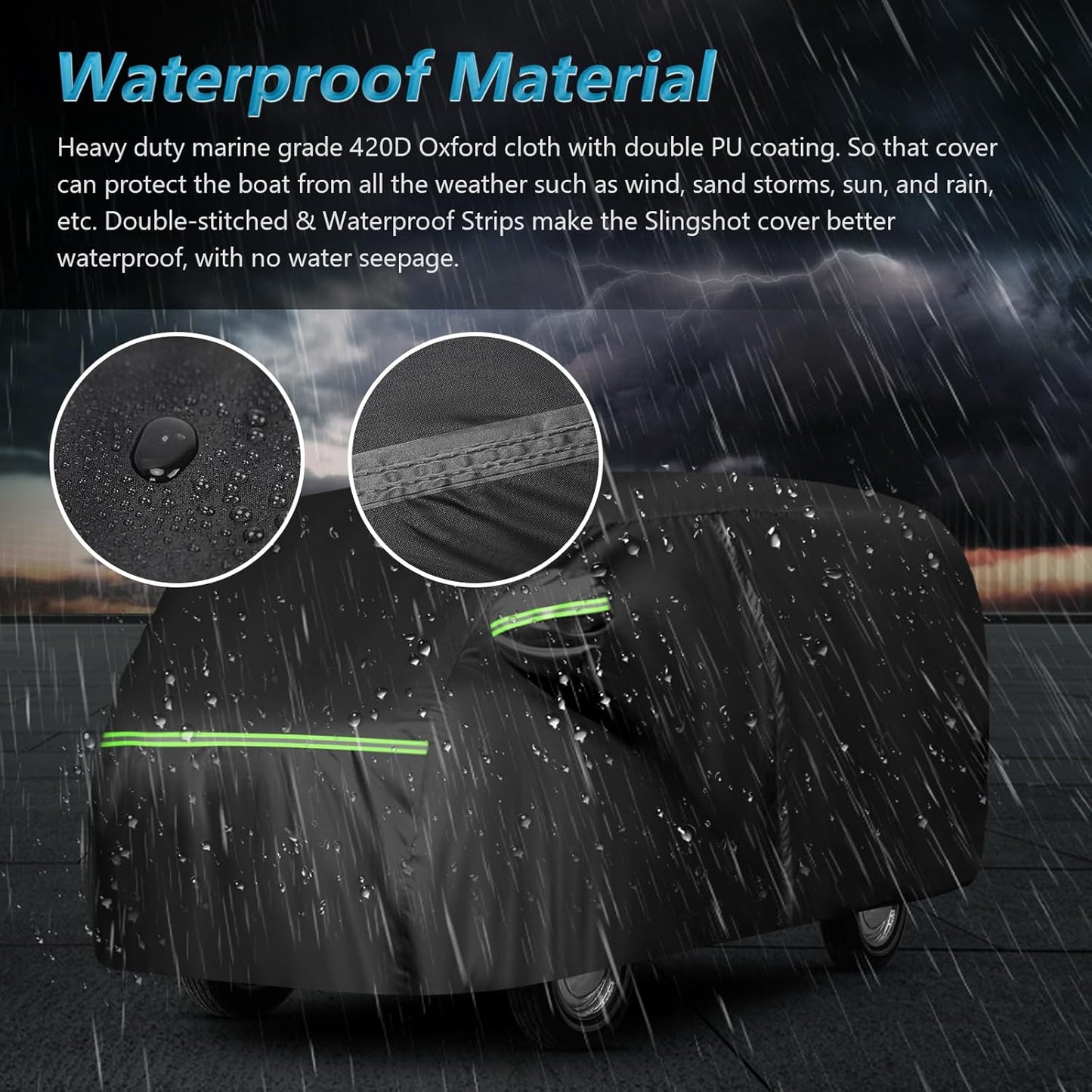 Waterproof Car Covers for 1950-1992 VW Bus T1 T2 T3, 420D Oxford Cloth Sun Heat Protection Outdoor Full Covers with Driver Side Zipper Windproof Heavy Duty All Weather for 1950-1992 VW Bus T1 T2 T3