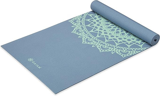 Gaiam Yoga Mat - Premium 5mm Print Thick Non Slip Exercise & Fitness Mat for All Types of Yoga, Pilates & Floor Workouts (68" x 24" x 5mm)