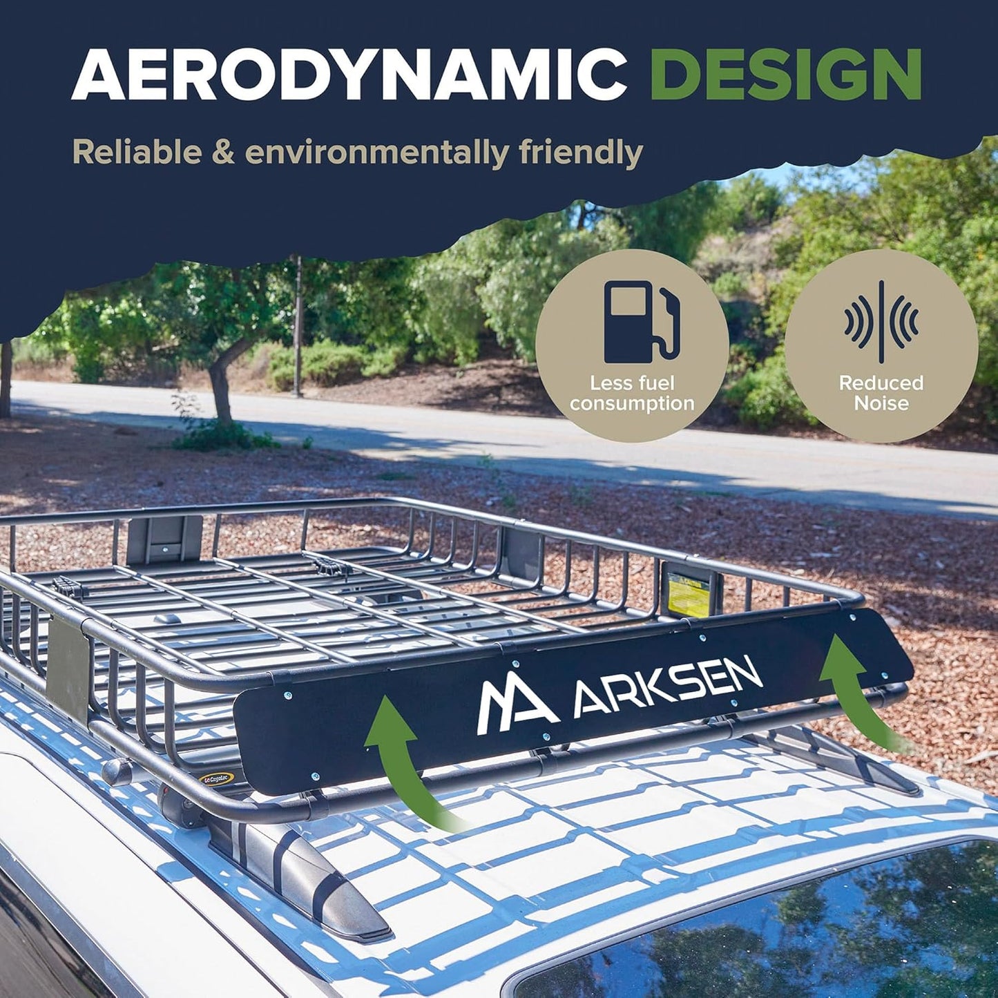 ARKSEN 30 x 50 x 6 Inch Universal Extra Wide 150LB Heavy Duty Roof Rack Cargo with Extension Car Top Luggage Holder Carrier Basket for SUV, Truck, & Car Steel Construction