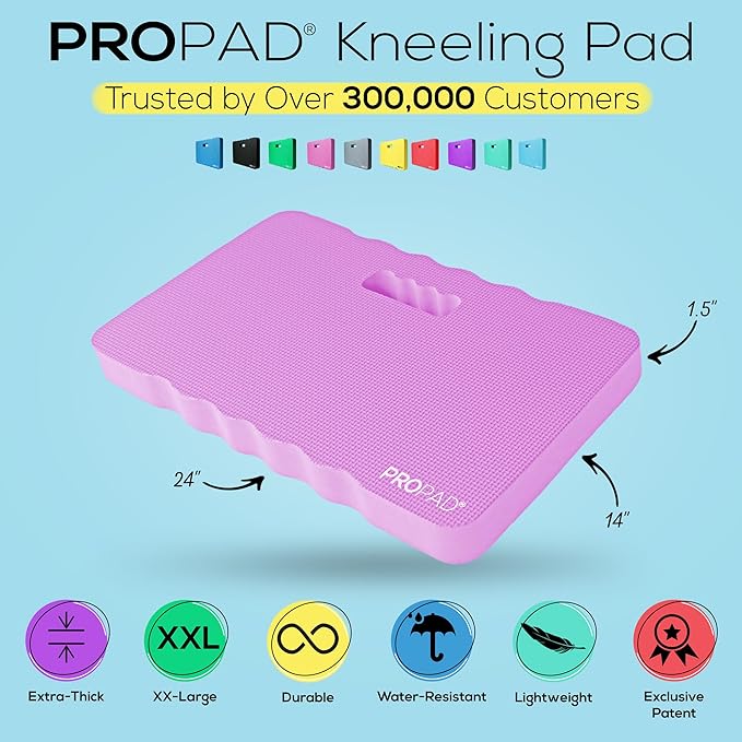 Thick Kneeling Pad, Garden Kneeler for Gardening, Bath Kneeler for Baby Bath, Kneeling Mat for Exercise & Yoga, Knee Pad for Work, Floor Foam Pad, 2X Large (XXL) 24 x 14 x 1.5 Inches, Pink