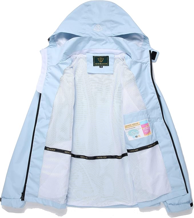 GIISAM Mens Windproof Jacket Waterproof Lightweight Mountain Sport Jacket for Men Hooded Windbreaker Raincoat