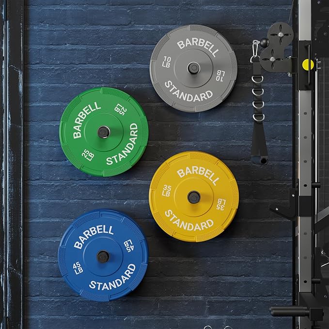 Mikolo Weight Plates 2 Inch, Bumper Plates with Enhanced Grip, Olympic Weight Plates for Strength Training and Weight Lifting