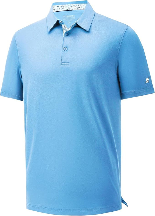 Mens Polo Shirts Short Casual Solid Stylish Dry Fit Performance Designed Collared Golf Polo Shirts for Men