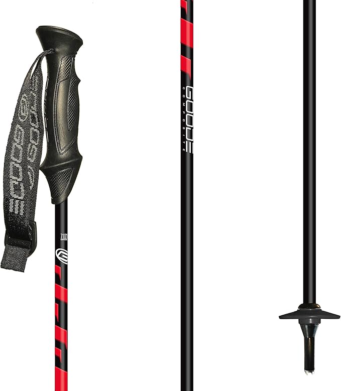 GOODE G-Max Summit Ski Poles – Lightweight & Durable Carbon Composite Downhill Ski Poles for Men & Women – Ergonomic Grip & Shock Absorbing Design – Pair