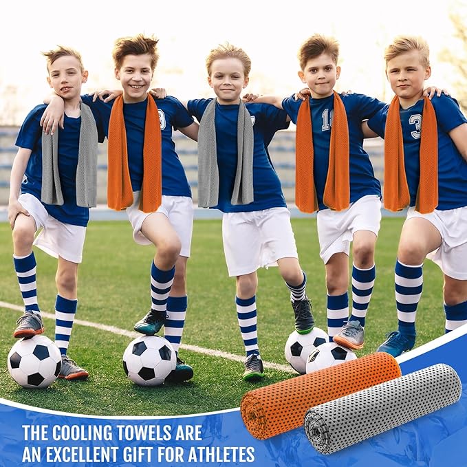 Hosuly 30 Pack Cooling Towels, 40"x12" Ice Breathable Soft Chilly Sweat Rag Microfiber Workout Rags for Gym Cooling Towels for Neck and Face for Yoga Golf Sport Running