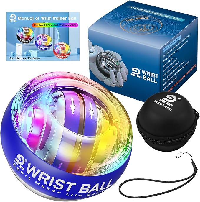 Wrist ball gyroscope forearm trainer, Torque ball, power, automatic start wrist strengthener,