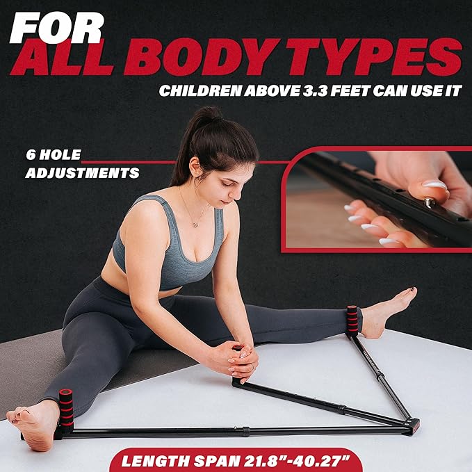 Split Machine for Flexibility with Trainer APP – Adjustable 3 Bar Leg Stretcher to Boosts Range of Motion, Leg and Groin Flexibility with Split Stretcher Machine Timer, for Martial Arts, MMA, Yoga