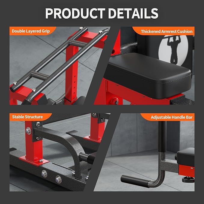 SogesHome Adjustable Pull Up Bar & Dip Station, Heavy Duty 500LB Capacity Multifunctional Home Gym Fitness Equipment for Strength Training, Push Up Stand for Arm, Back, Core & Full Body Workout