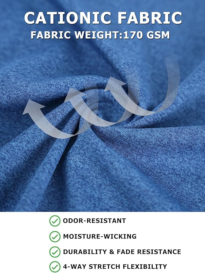 Moisture Wicking Quick Dry Soft Pickleball Workout Hiking Camping Running Shirts for Men Outdoor Sports