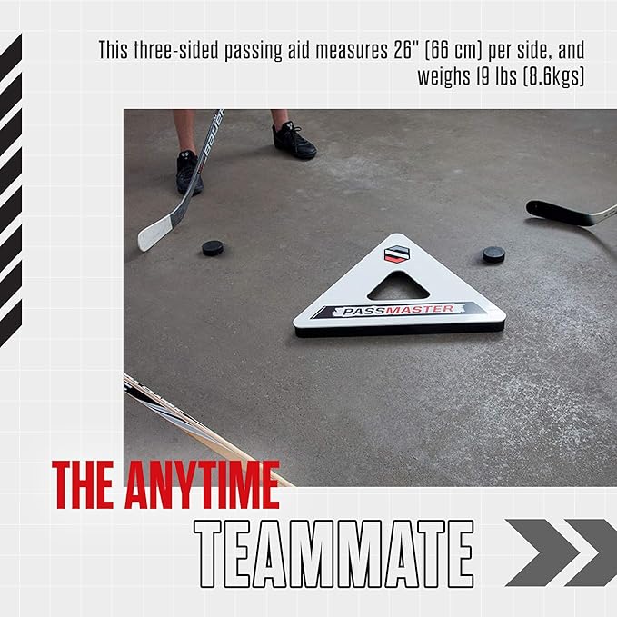 Snipers Edge Hockey - Hockey PassMaster - 26" x 26" x 26" - Easy Assembly, Multiple Angles to Use, Works On and Off Ice.