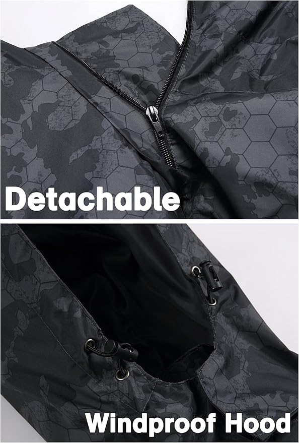 GIISAM Mens Windproof Jacket Waterproof Lightweight Mountain Sport Jacket for Men Hooded Windbreaker Raincoat