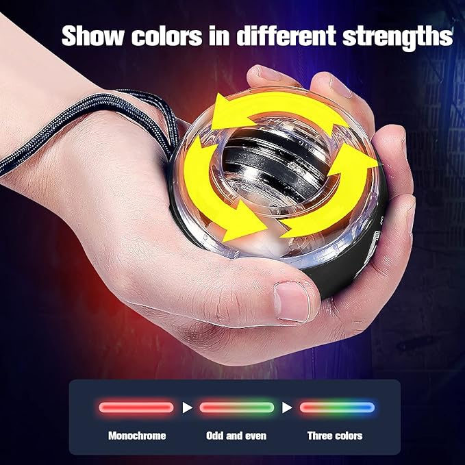 Wrist ball gyroscope forearm trainer, Torque ball, power, automatic start wrist strengthener,