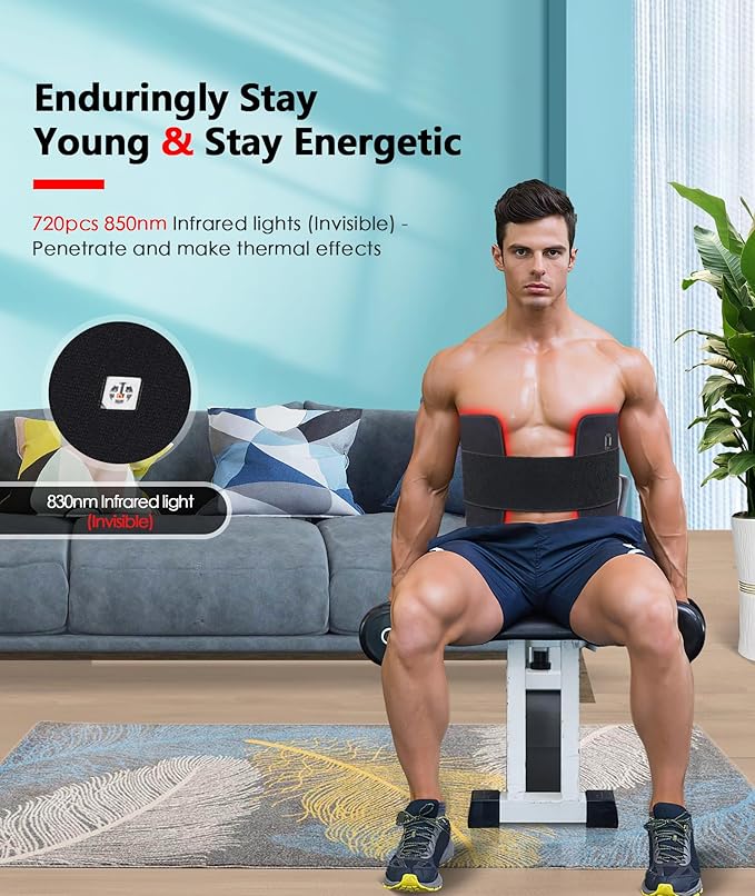 Red Light Therapy Pad for Body, 60W LED Red & Infrared Light Device Mat with 660nm & 850nm Wavelengths for Waist Back Shoulder Muscle Pain Relief FSA Eligible