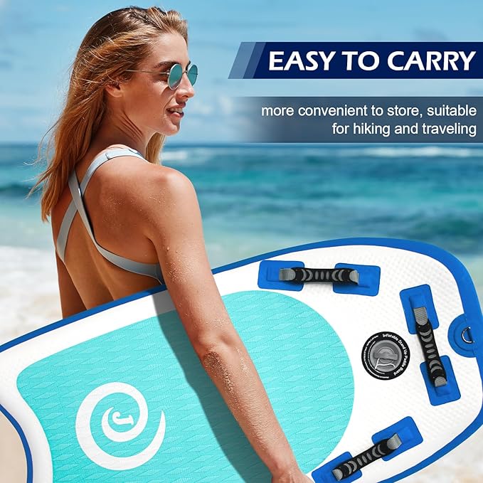 Inflatable Bodyboard Lightweight Portable 40" Body Board for Adults and Kids Surfboards Body Boards for Beach River