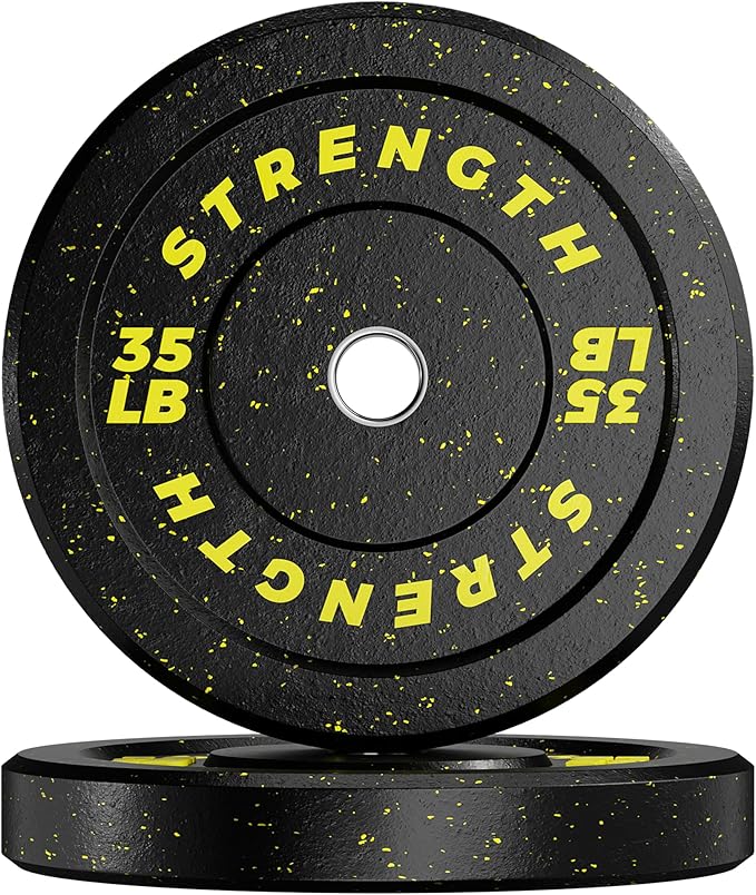 GIKPAL 2-Inch Bumper Plates High Bounce - Rubber Olympic Weight Plates Set for Home Gym, Barbell Plates for Weight Lifting Strength Training,