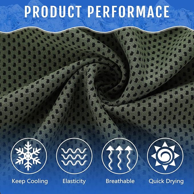 Hosuly 30 Pack Cooling Towels, 40"x12" Ice Breathable Soft Chilly Sweat Rag Microfiber Workout Rags for Gym Cooling Towels for Neck and Face for Yoga Golf Sport Running
