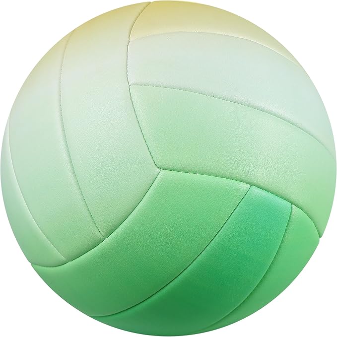 Size 5 Volleyball - Durable PU Leather, Indoor/Outdoor. Soft Control, Great Airtightness for Training/Games. Ideal for All Ages