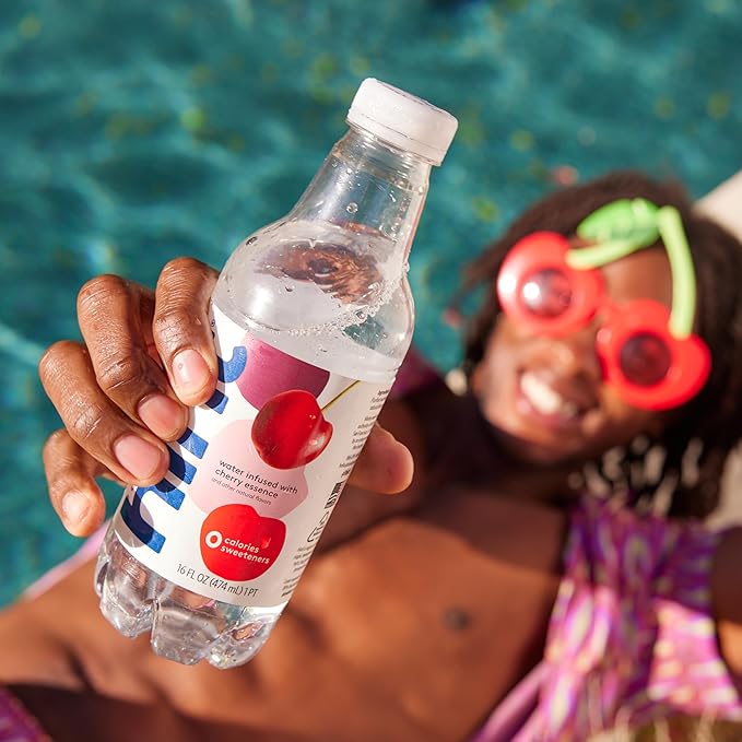 Hint Fruit-Infused Bottled Water, Cherry - Sugar Free Flavored Water with Zero Calories, Naturally Flavored, and No Artificial Sweeteners - 16 Fl Oz (Pack of 12)