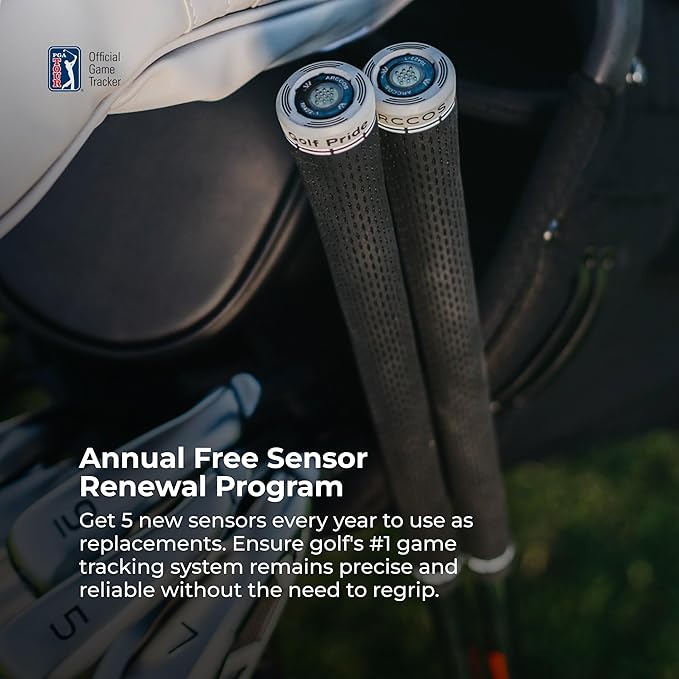 Arccos Golf Pride MCC & Tour Velvet Smart Grips: Golf's #1 Game Tracking Platform, Automatic Shot Tracking, A.I. Powered GPS Rangefinder, Strokes Gained Analytics & Smart Club Distances