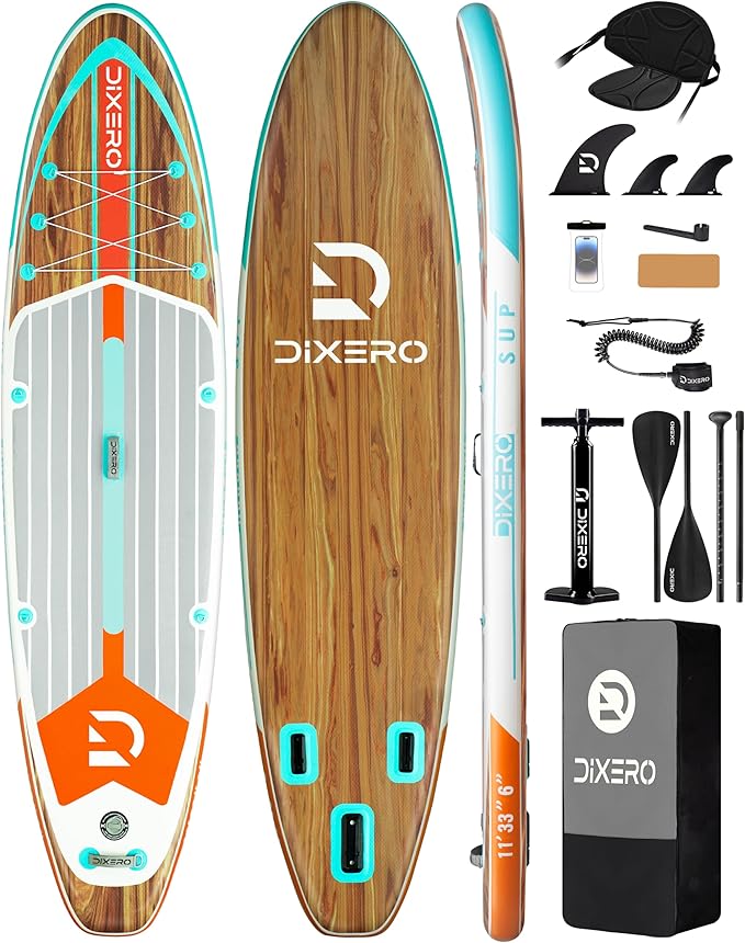 Inflatable Stand Up Paddle Board with SUP Accessories, Anti-Slip EVA Deck, 11'*33" Inflatable Paddle Boards for Adults & Youth of All Skill Levels