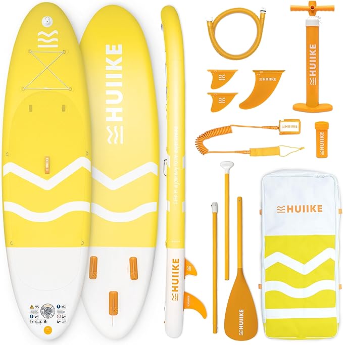 Inflatable Paddle Board for Adults with Accessories Included, Oar, Fins, Pump. Stand Up Paddleboard Great Stability and Resistance. 10’ x 33" x 5.9", Maximum Load 286 lb