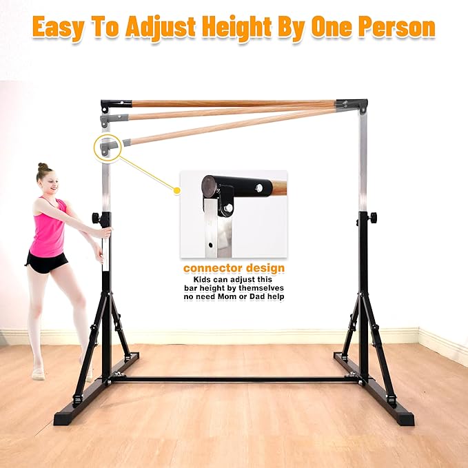 4FT/5FT Gymnastic Bar Set Gymnastics Horizontal Bar Gymnastics Kip Bar for Kids Home Use